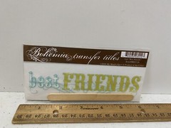 My Mind’s Eye Bohemia Rub On Transfer Titles Scrapbook Craft «Best Friends”