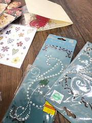 Scrap Book Album Misc Lot 3D Flower Stickers Paper Frames Card Stock Journaling