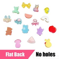 FULUSODO 60pcs Embellishments Cute Set, Flat Back Bulk Small, Colorful Bright