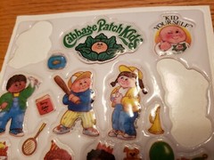 VTG 80s Cabbage Patch Kids Puffy Stick On Stickers Mixed Lot 3 Partial Sheets