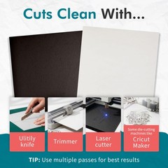 25 PCS Black Medium Weight Chipboard 6×6 Inch AcidFree 0.057 Sheets Crafting