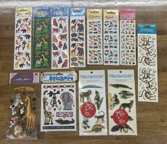 🐯 Huge Lot Of Zoo Safari Desert Animals Stickers Vintage Scrapbook Crafts Gifts