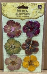 Prima Marketing Flowers, Cloissone Bronze, 6 Pieces, 1 3/4″ Wide