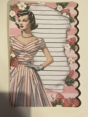2 mid-century, ladies, junk journal, large tags or large cards￼
