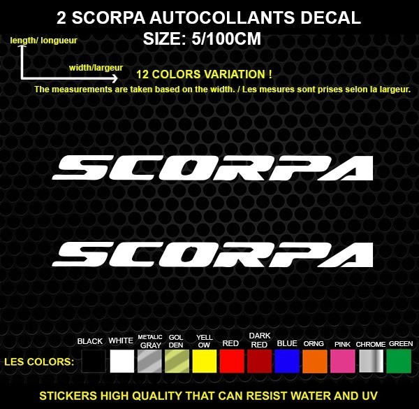 2 Scorpa Decorative Stickers – Vehicles & Accessories, 2 Piece Set