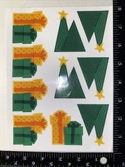 Christmas Present & Tree Sticker Sheet Scrapbook Craft Stickers