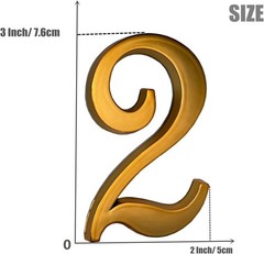 Versatile 3 Inch Gold Address Number Stickers – Elegant Design for Home/Office