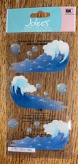 Jolees Vellum Waves Surfing Sun Beach Tropical Island Vacation Scrapbook Sticker