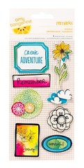 Amy Tangerine, Sketchbook Remarks, Layered Stickers, Flower. & Stem, Adventure