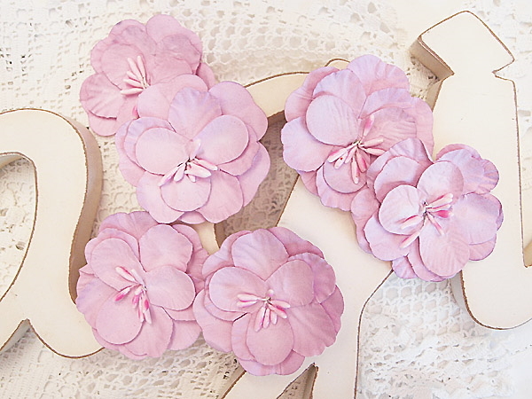 IMAGINE – BERRY PINK – 6 Flowers PAPER 50-55mm Manor House