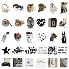 50pcs RETRO Vintage Stickers,Waterproof No Residue, 230