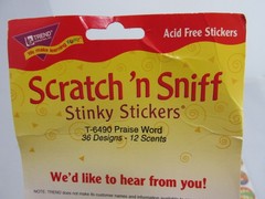 48 Vintage Trend SCRATCH ‘N SNIFF STINKY Stickers Grape Maple Tutti Frutti Apple