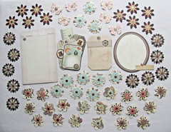 Handmade Flowers Embellishments Paper Pieces 60 Scrapbooking Junk Journals Cards