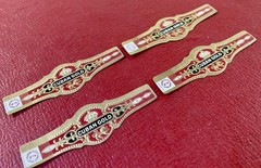 4 Vintage 1920s Cuban Gold Cigar Bands – New Old Stock MINT – Unused Labels
