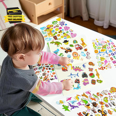 24 Sheets 500 + Stickers for Kids, Toddlers 2,3,4 Years Old, Teacher Reward Stic