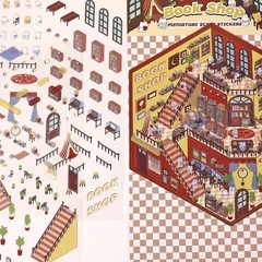 Miniature Scene Stickers Crafts Kid’s Toy Creation Stationery Desktop Decoration