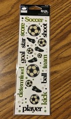 Rare Girl Soccer Player Scrapbook NEW, LOT of 6! Soccer Ball, Goal, Glitter Ball