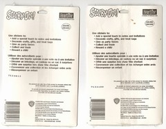 Lot of 3 SCOOBY DOO™ Sticker Packs Hallmark Heartline ⒸHanna-Barbera Sealed NOS