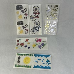 Vtg Creative Memories Sticker Lot School Camping Fall Valentines 40+ Sheets