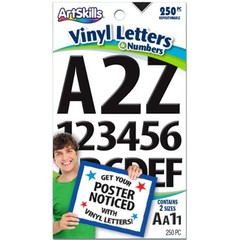 ArtSkills Vinyl Letters, Black, Pack of 250
