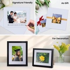 Acid Free Picture Mats 18×24» White 4-Ply Beveled for 12×18» Photos – Display