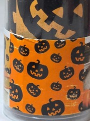 Recollections BOO Crafting Washi Tape 5 yd – Orange with Black Pumpkins