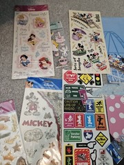 Disney Princess Scrapbook Stickers 30 pc LOT Mickey Pooh Snow White Cinderella