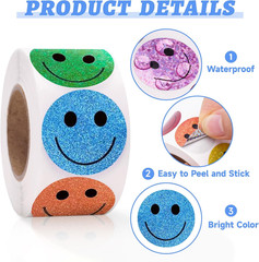 Smiley Face Stickers – Happy Face Stickers 1 Inch Small Round Smile Sticker Labe