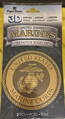 United States Marines 3D Scrapbook Stickers Military Paper House Scrapbooking