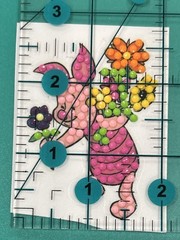 New! PIGLET Disney Winnie The Pooh STICKER Diamond Art Decor Scrapbooking flower