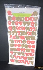 Crate Paper Alpha Twist Stickers Lillian Collection 3 Sets, Numbers & Punct.