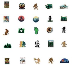 Sticker Bigfoot Sasquatch Legend Decal Vinyl Outdoors Pack Lot 50pcs (0018 #2)
