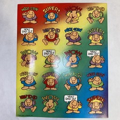 Vintage ZIGGY & Friends Sticker Sheet Scrapbook Planner Craft Stickers