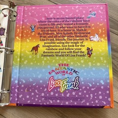 VTG Lisa Frank My Sticker Collection 3 Ring Binder Kitten Bubbles w/Stickers