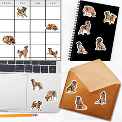 Leonberger Dog Stickers for Journals, Scrapbooks, Planners, Glossy, Matte