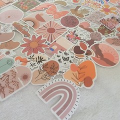 Motivational Good Vibes 100 Stickers Earth Tones Rainbows Positive Feel Good