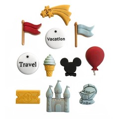 Buttons Galore 50+ Assorted FAIRY TALE Theme Buttons Set for Sewing & Crafts