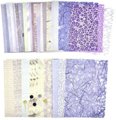 Textured Scrapbook Paper Mesh Fabric – Junk Journal Supplies Assorted Set 51 She