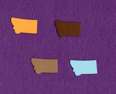 MONTANA qk USA state die cuts scrapbook cards