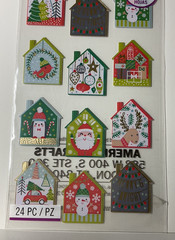 Sticko Holiday Houses Stickers EK Success 2020 Christmas Foil Accents 24PC New