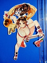 King of Fighters Mai Shiranui anime girl sticker, 5.5 inch vinyl decal KOF
