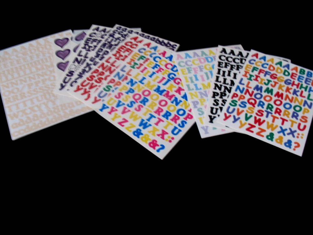 ABC/123 Stickers, Mini; Various Colors New/CREATIVE MEMORIES.