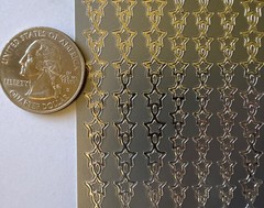 SILVER STAR BORDER FOIL Outline Stickers(4”x9-1/2”)Sticker King•Card Making•