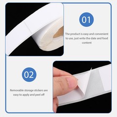 Self Adhesive White Food Storage Labels for Glass Metal Plastic Containers