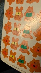 Vintage Current Inc Stickers Alphacats Sticker Sheet Lot 2 Sheets (Creases) READ