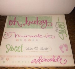 Deja Views Baby Girl 268 Sticker Tablet Infant Miracle Blessing Scrapbook POS-30