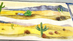 Vintage Sandylion Desert Borders Cactus Sticker Sheet 2002 Rare Scrapbook NOS
