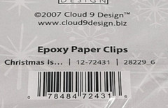 Cloud9 Design «Christmas Is…» 7 Piece Epoxy Paperclips – New/Sun Stained