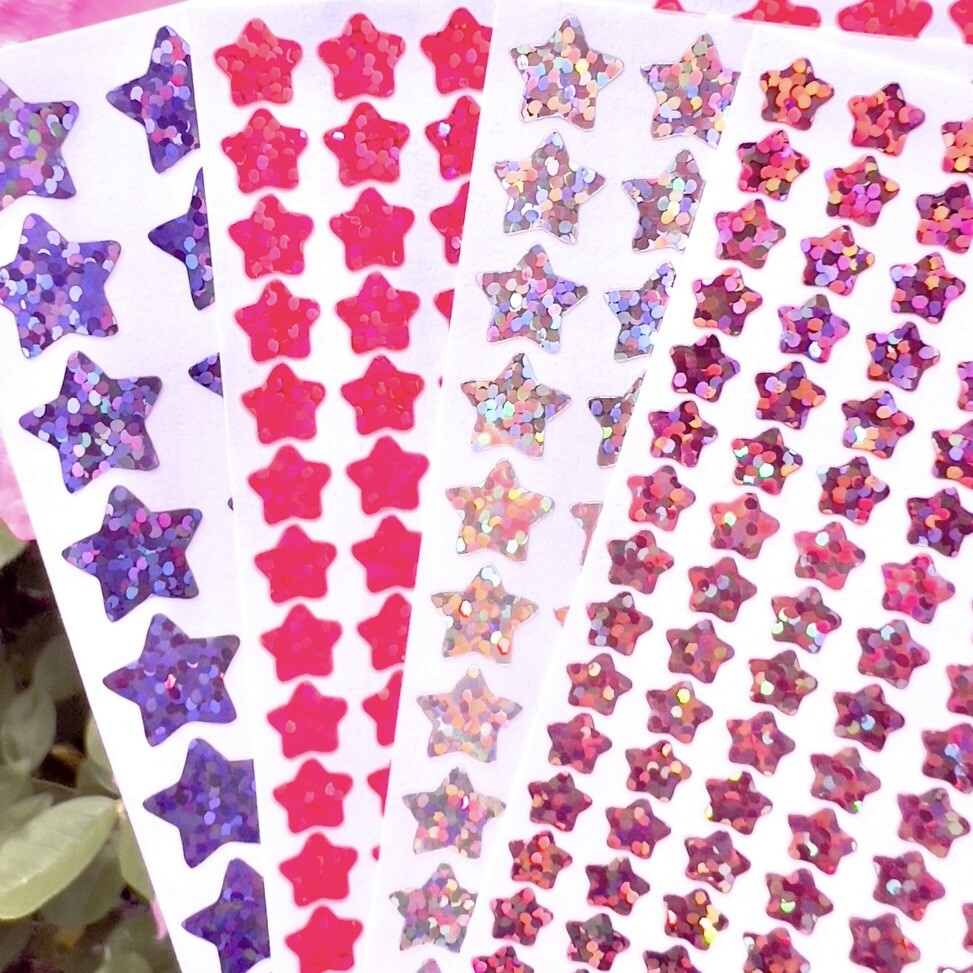 Holographic Sparkle Star Decal Stickers! – Choose a Size & Color!