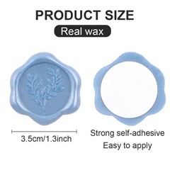 100Pcs Eucalyptus Wax Seal stickers Blue Self Adhesive Envelope Seal Stickers